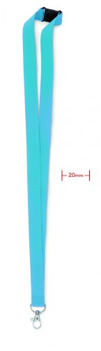 PANY Nyakpánt karabinerrel, 20 mm, türkiz