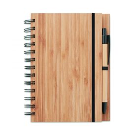 BAMBLOC Bambusz vonalas notesz tollal, fa