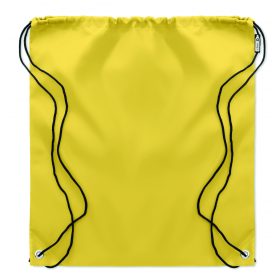 SHOOPPET Zsinóros tornazsák, 190T RPET, sárga