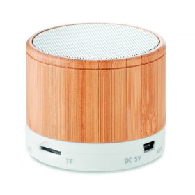 ROUND BAMBOO Kerek bambusz vez.n. hangszóró, fa