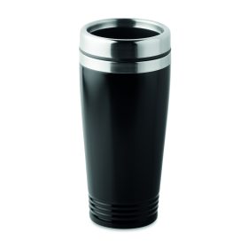 RODEO COLOUR Duplafalú úti bögre 400 ml, fekete