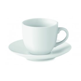 ESPRESSO Eszpresszó csésze aljjal 80 ml, fehér