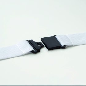 WIDE LANY Nyakpánt fém kapoccsal 25 mm, fehér