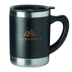 MOKKA Duplafalú pohár 300ml, fekete