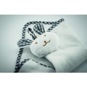 HUG ME Nyuszis morzsolgató kendő, fehér