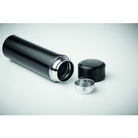 POLE Palack hőmérővel 450 ml, fekete