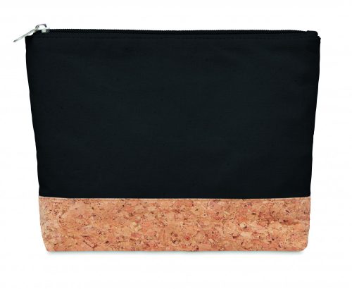 PORTO BAG Parafa & pamut kozmetika táska, fekete
