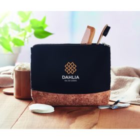 PORTO BAG Parafa & pamut kozmetika táska, fekete