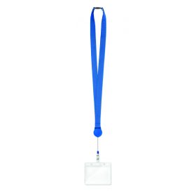 ZIP LANYARD Nyakpánt kihúzható tartóval, királykék