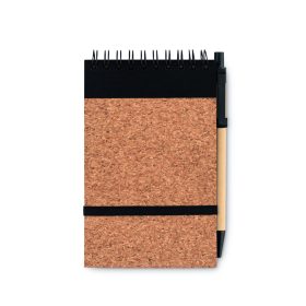 SONORACORK A6 vonalas parafa notesz +toll, fekete