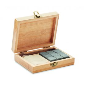 DUNDALK 9 kő jégkocka dobozban, fa