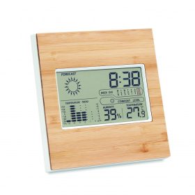 TURKU Időjárásjelző bambusz fronttal, fa