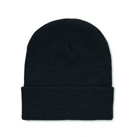 POLO RPET RPET mandzsettás kötött sapka, fekete