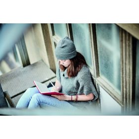 POLO RPET RPET mandzsettás kötött sapka, fehér/szürke