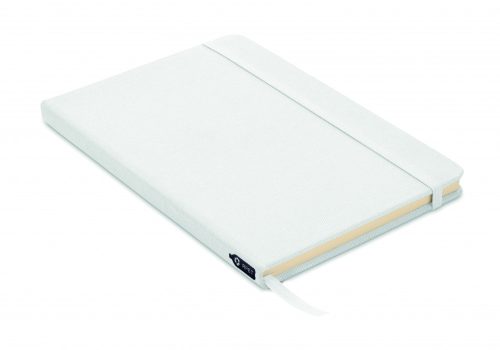 NOTE RPET A5 vonalas notesz RPET borító, fehér