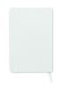 NOTE RPET A5 vonalas notesz RPET borító, fehér
