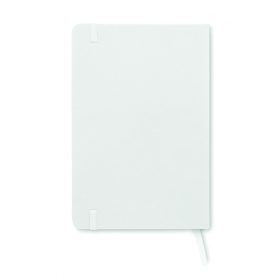 NOTE RPET A5 vonalas notesz RPET borító, fehér