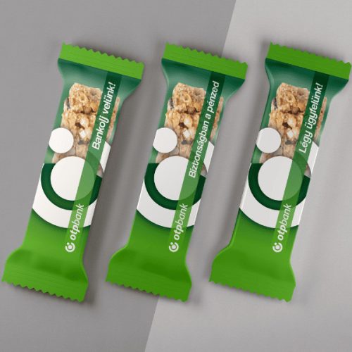 Müzli szelet egyedi, logózható csomagolásban